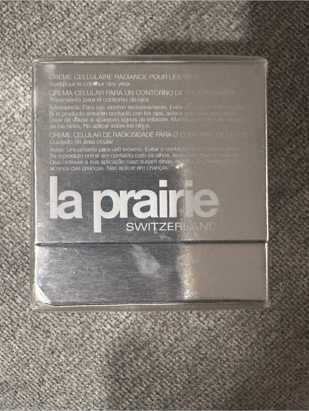 La Prairie Radiance Eye Cream in Metallic Silver Box
